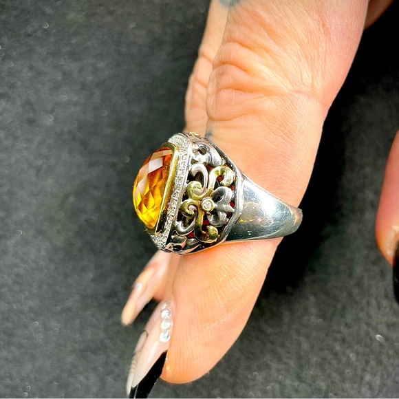 Christos, stunning genuine, citrine and diamond ring✨ - Picture 4 of 8